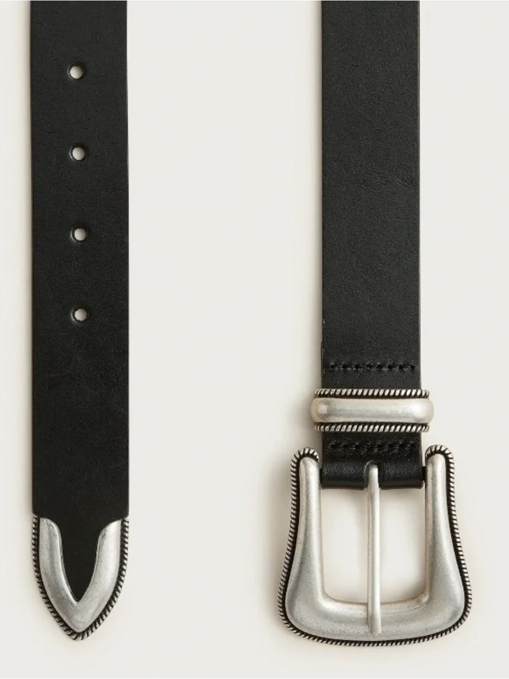 J. CREW Western buckle belt in Black Leather Size S CR829